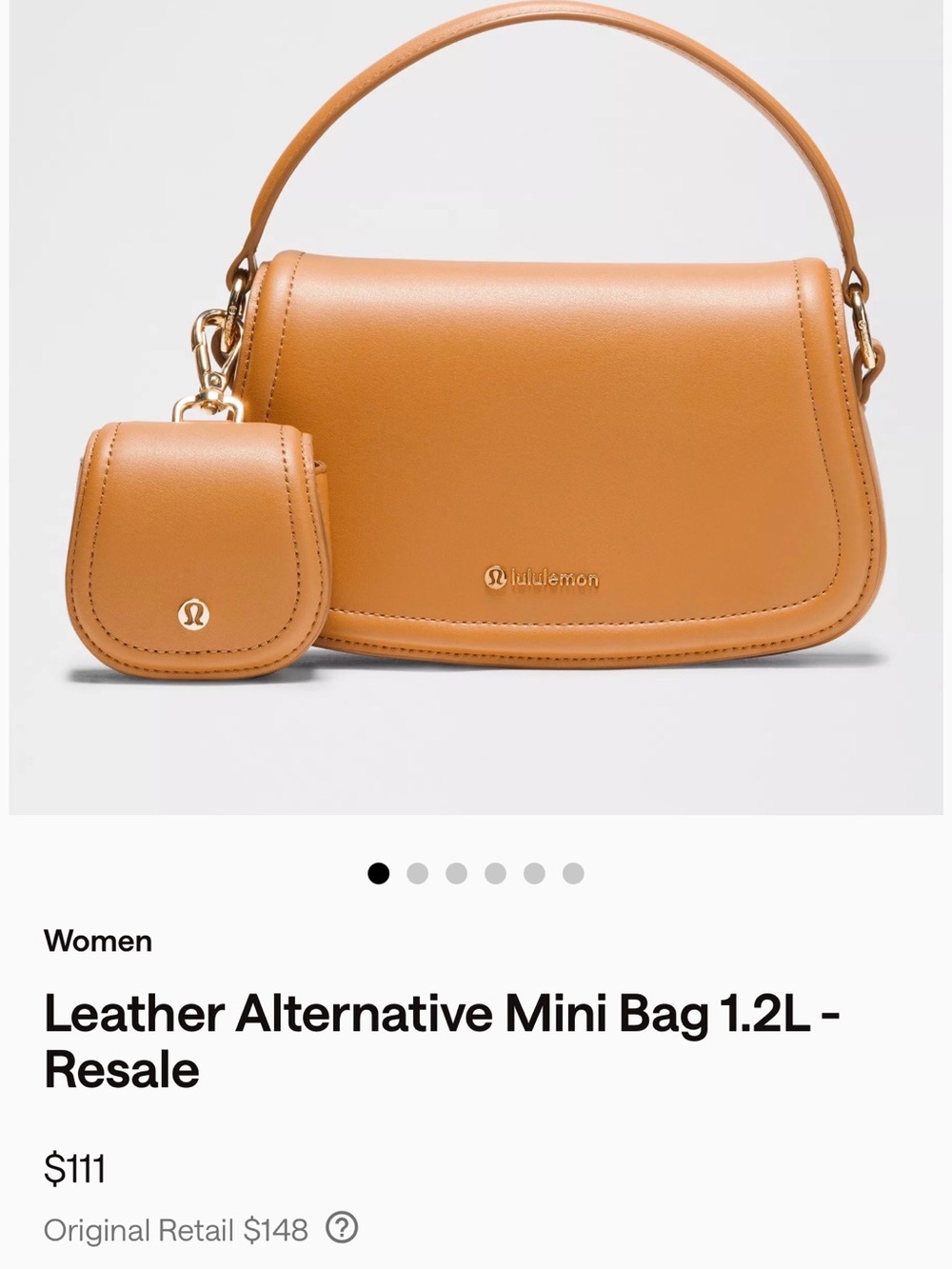 lululemon athletica Mini Shoulder Bag in Tan